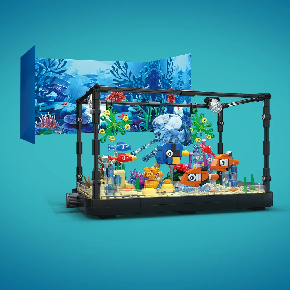 조명이 포함된 어항 빌딩 블록 세트, 수족관, 해양 거 - Marine Aquarium 리뷰 및 가격